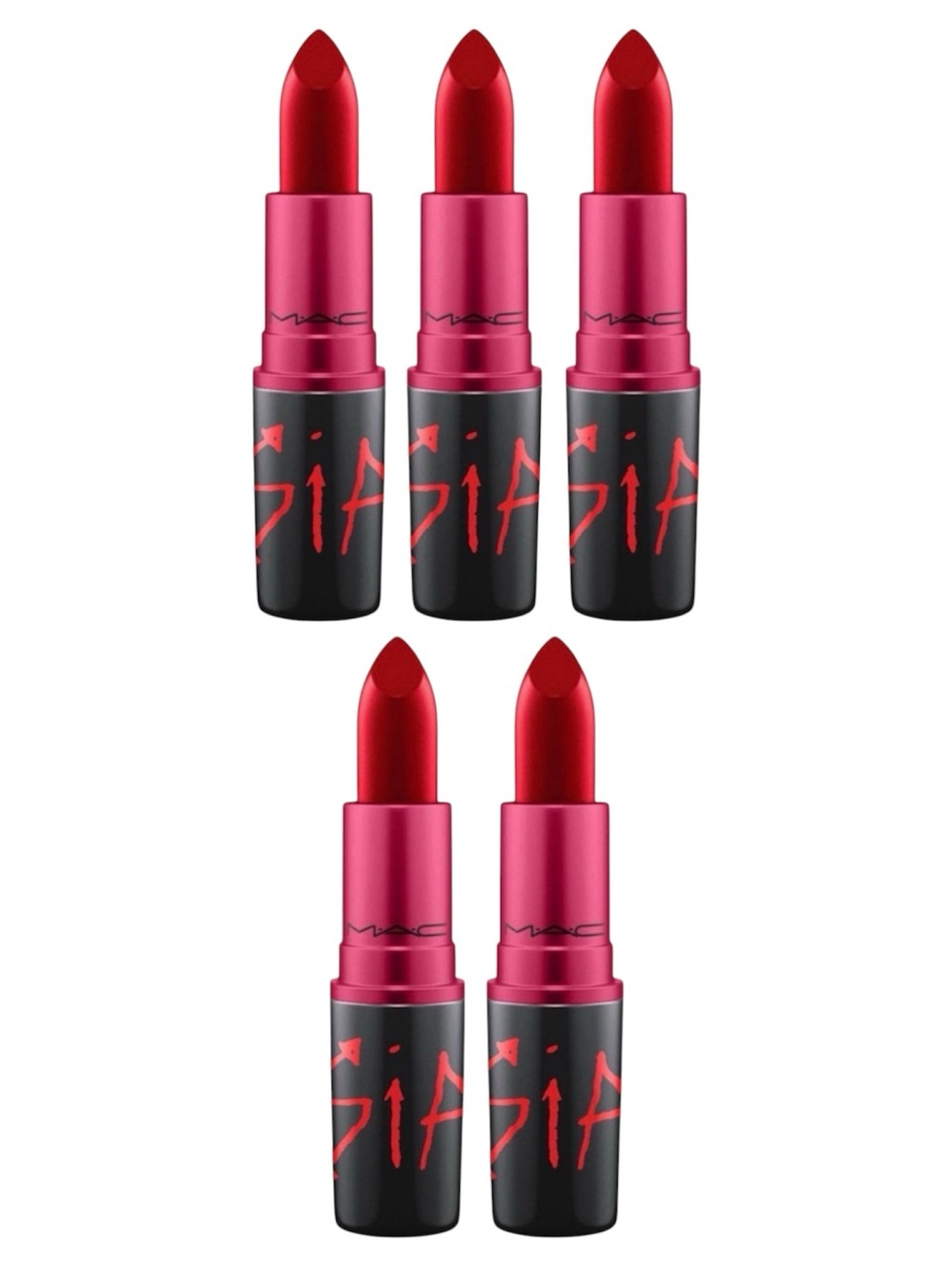 MAC VIVA GLAM SIA LIPSTICK X5 - BRAND NEW, NO BOXES